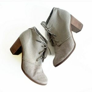 TOMS LUNATA SUEDE LACE UP BOOTIES
